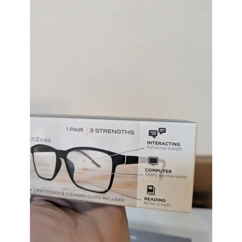 Foster Grant EZ2C Multizone Advanced Reading Glasses 606 BLU & Camden MF +2.00